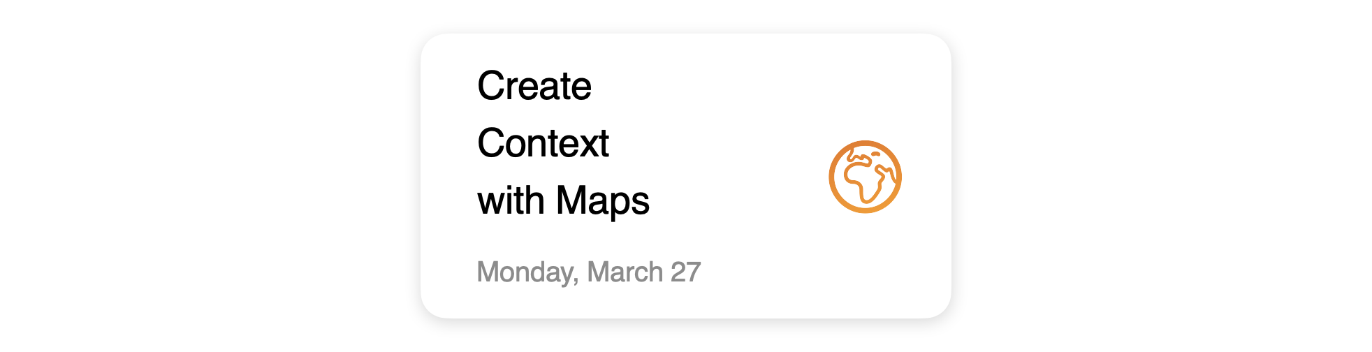 Create Context with Maps session schedule icon.