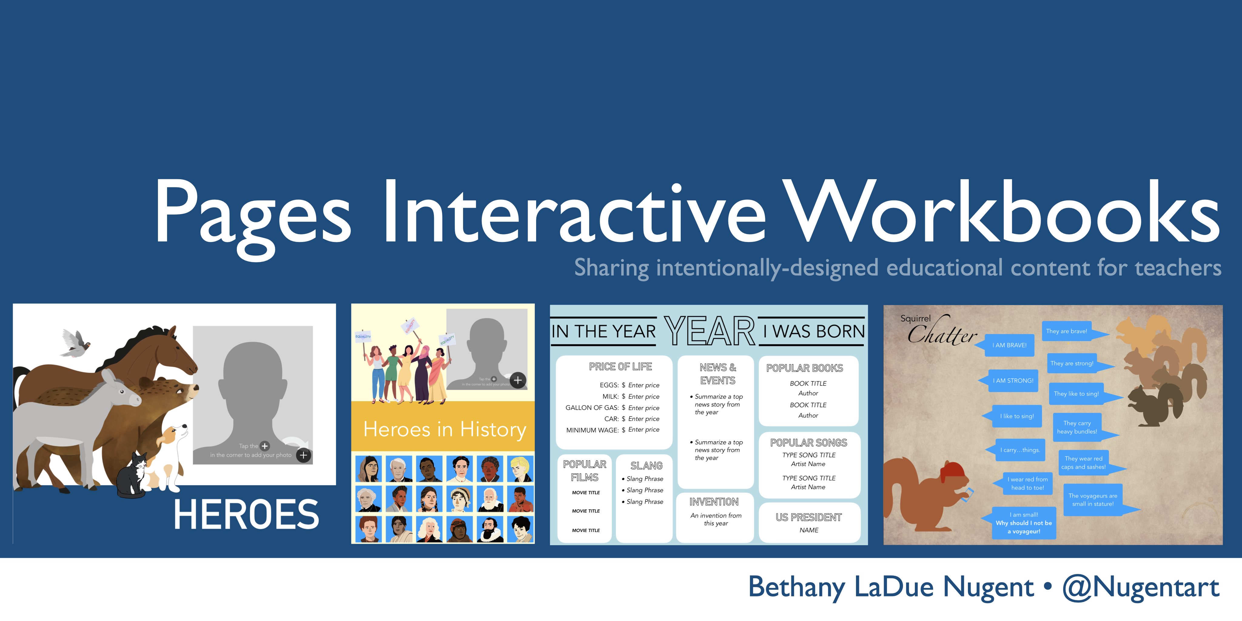 Title Pages Interactive Workbooks with subtitle Sharing intentionally-designed educational content for teachers