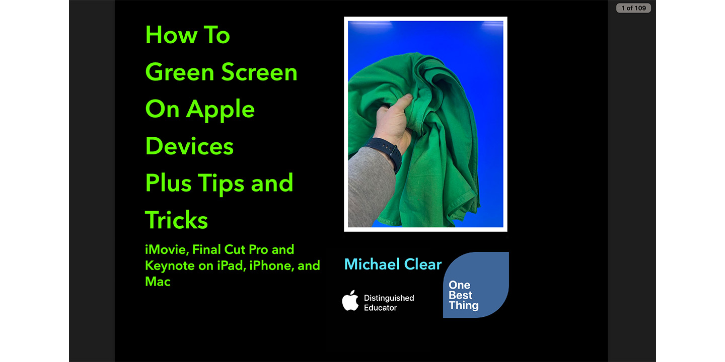 front cover of ebook, how to green screen on Apple Devices