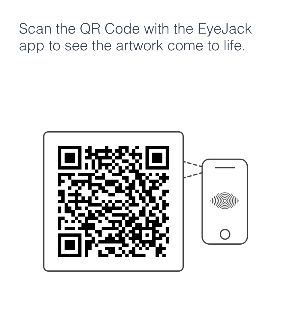 EyeJack QR Code to launch AR Artwork by Renu