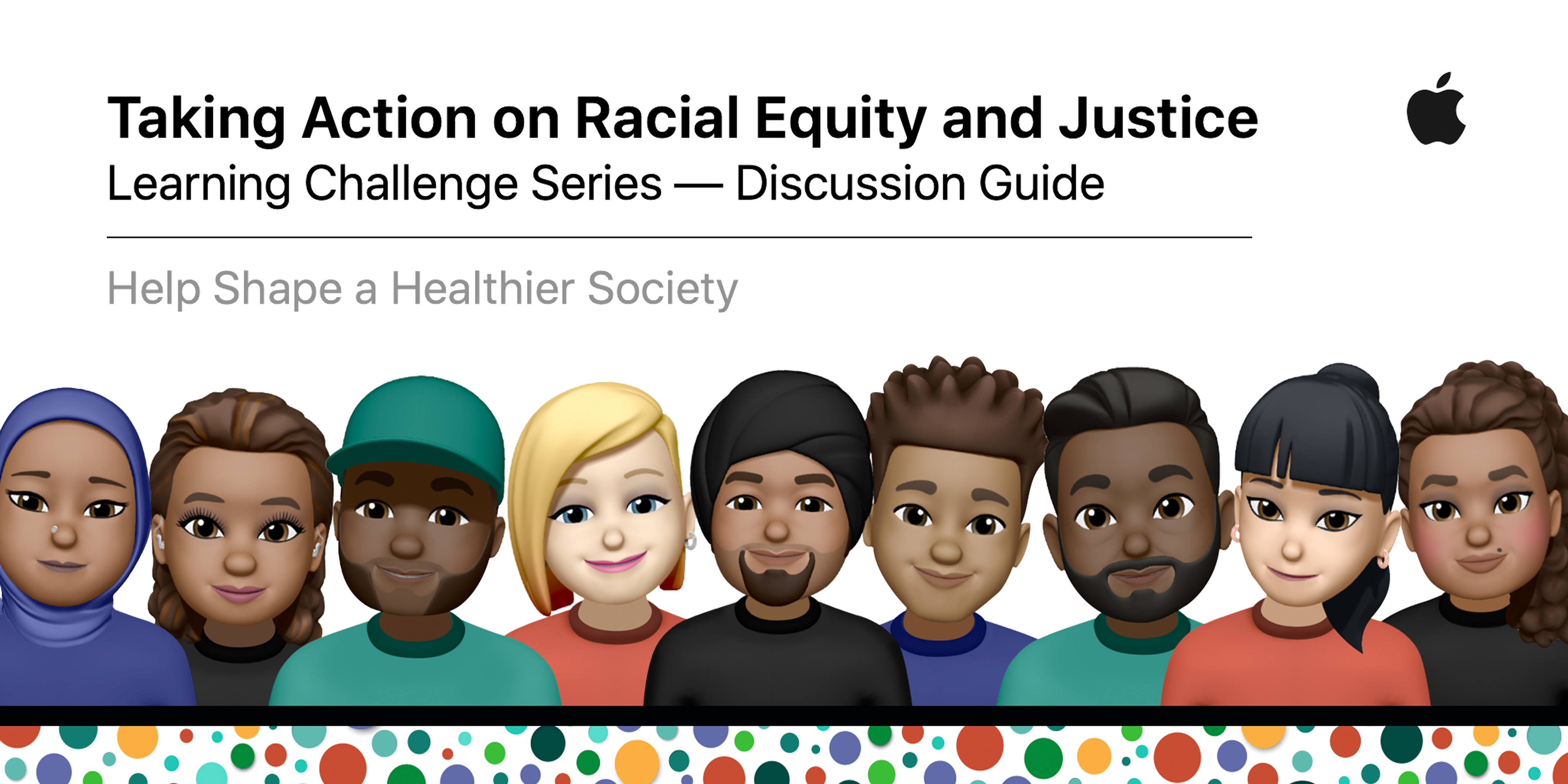 Book Cover for Challenge for Change Learning Series. Cover features a culturally diverse group of learners using Memojis.