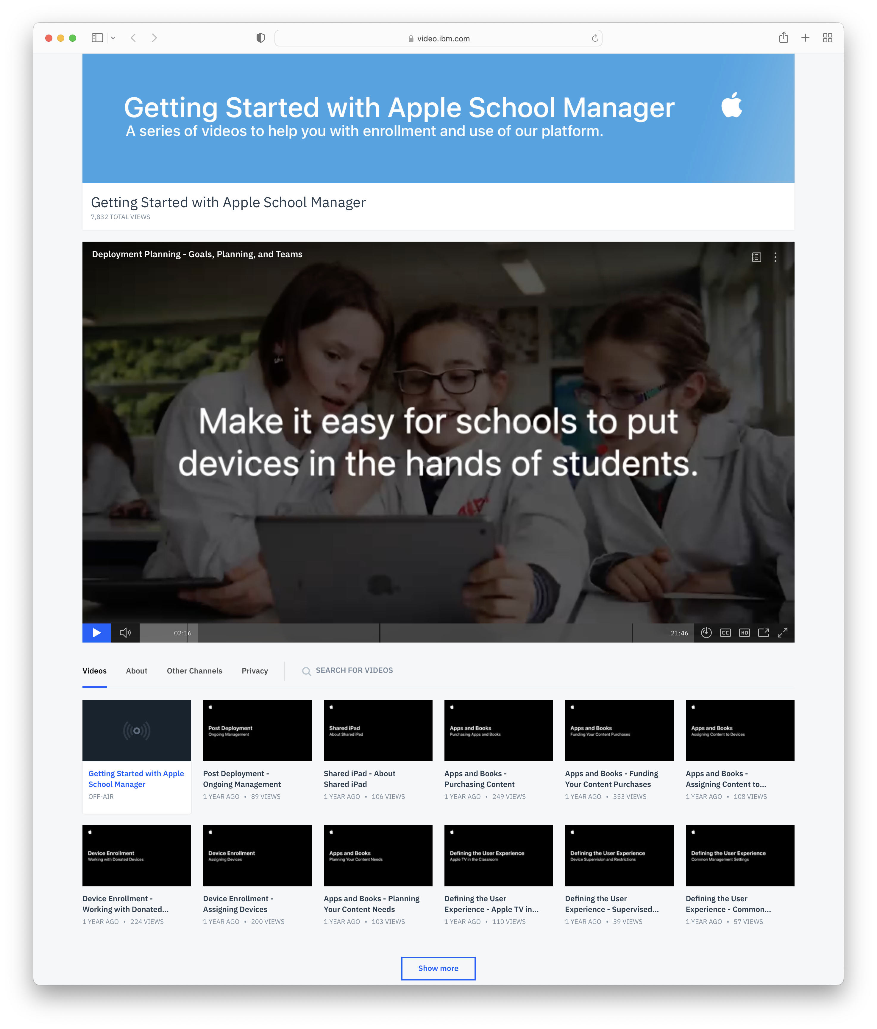 Apple School Manager Training Videos