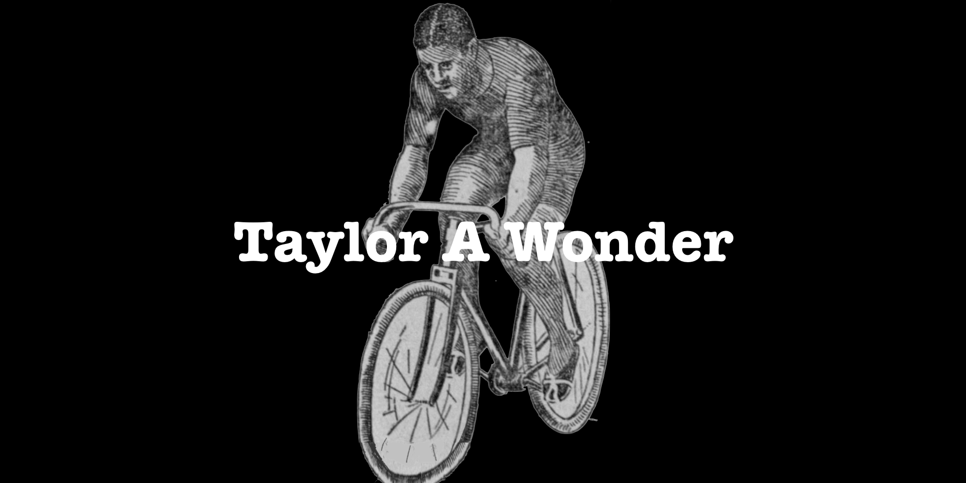 Newspaper cutout of Major Taylor Black Cyclist.